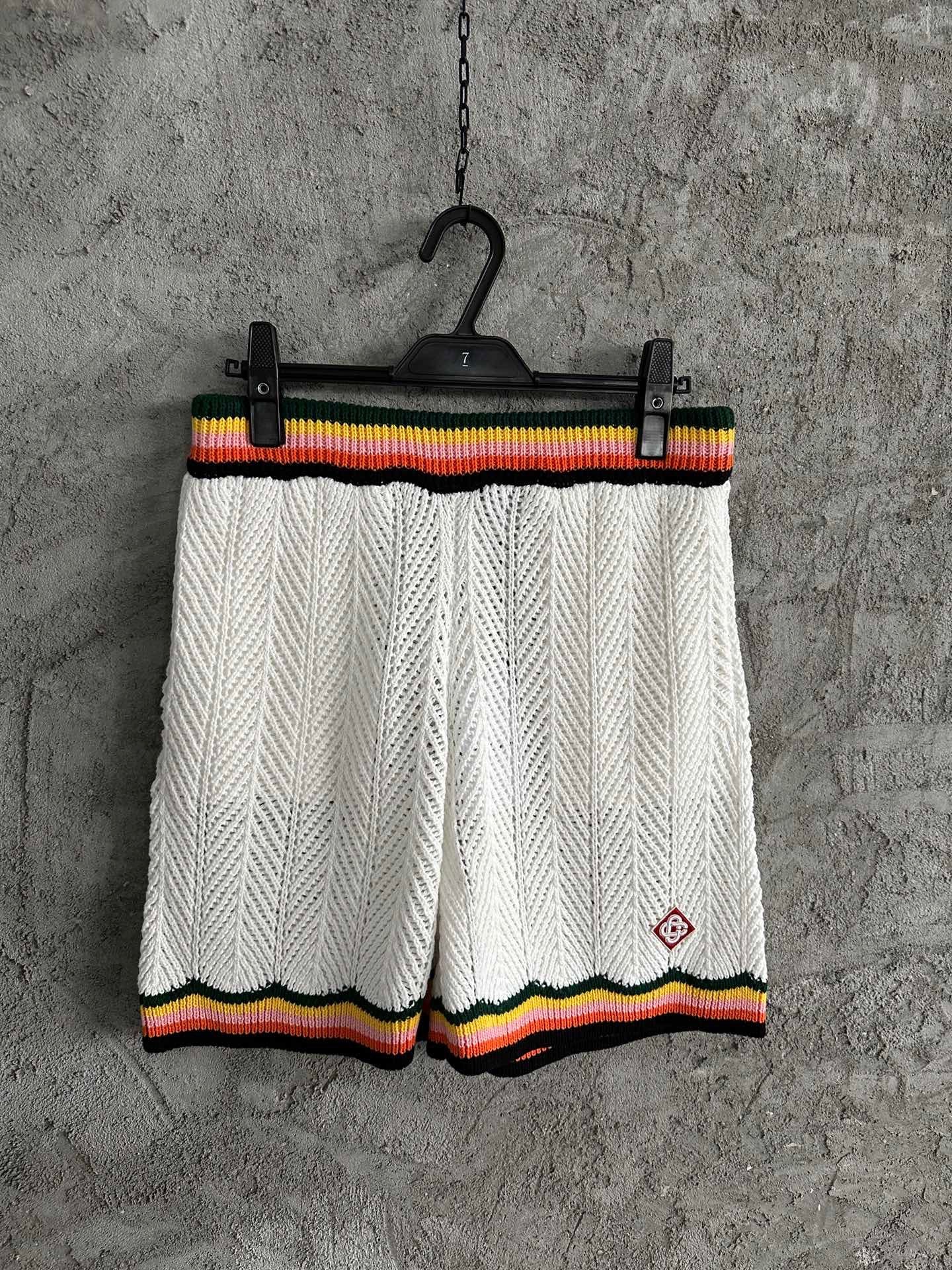 Casa striped mesh shorts