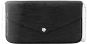 Felicie Clutch aus schwarzem Epi-Leder, Rechnung