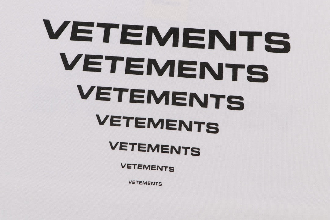 White T-shirt with Vetements logo print