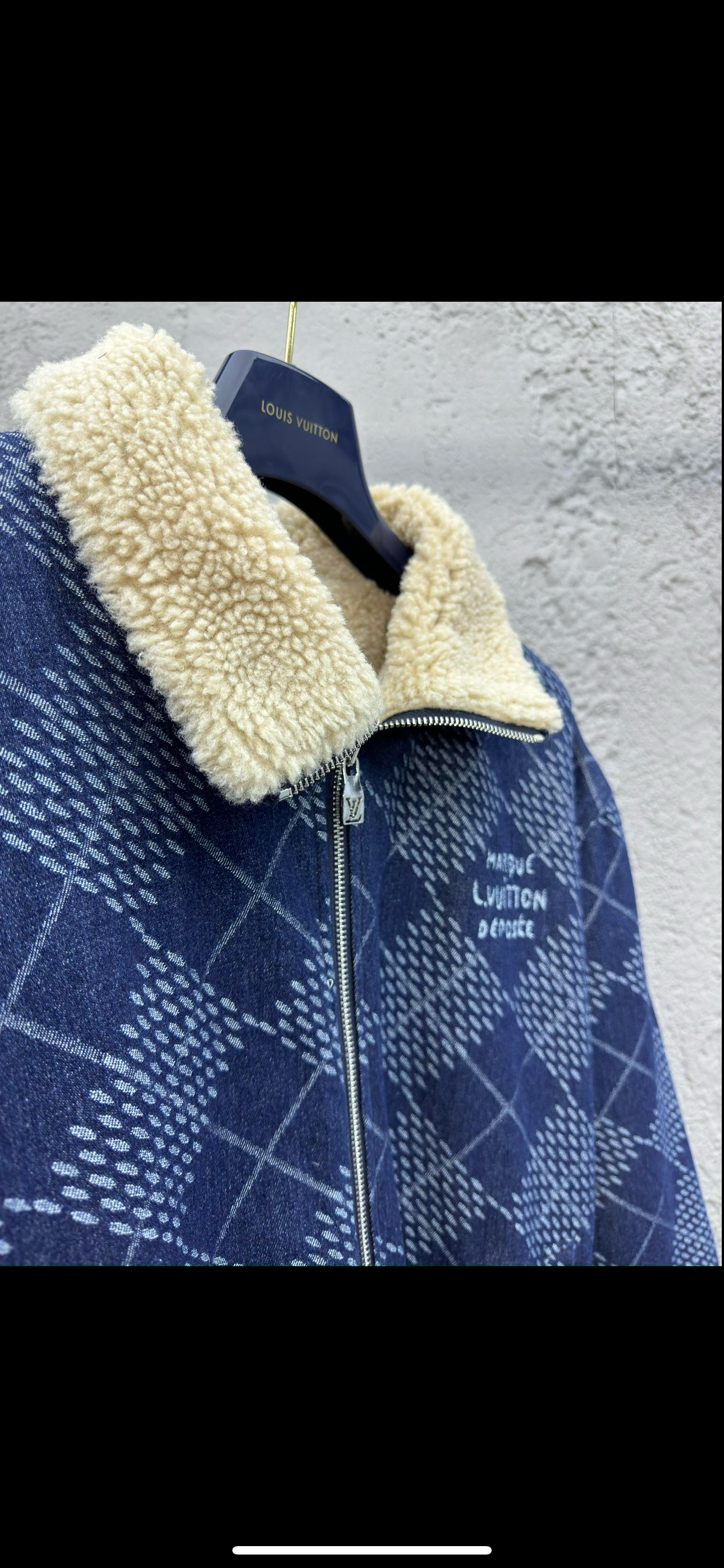 Blouson denim et polaire Lv