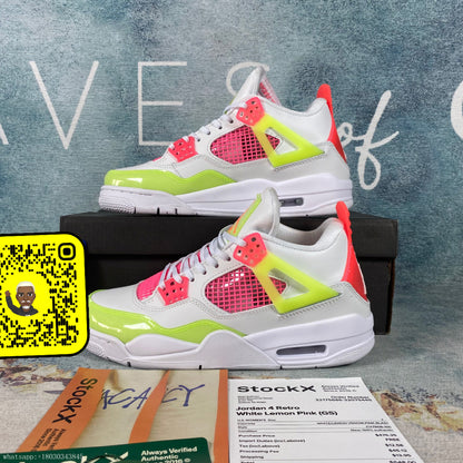 AJ4 Jordan 4 Retro White Lemon Pink
 1:1 STOCK X AUTHENTIFICATION ✔️