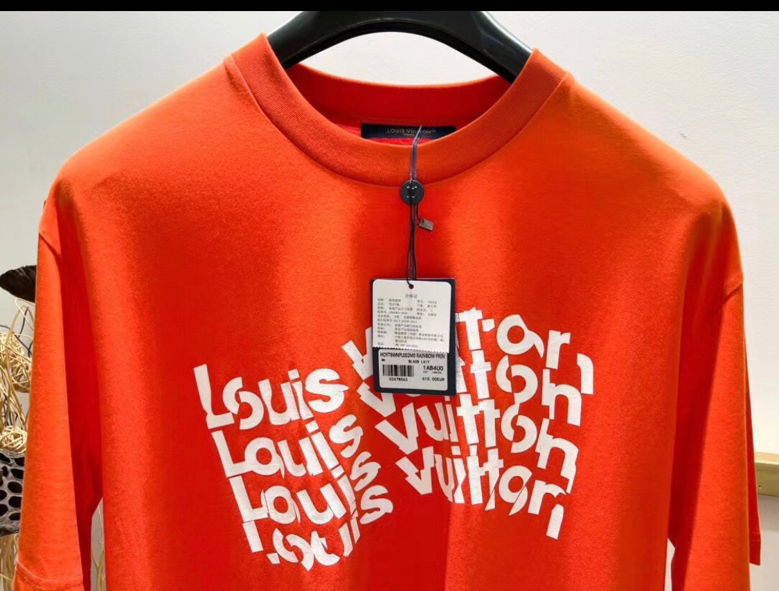 Oranges übergroßes LV-T-Shirt