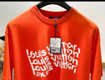 Oranges übergroßes LV-T-Shirt