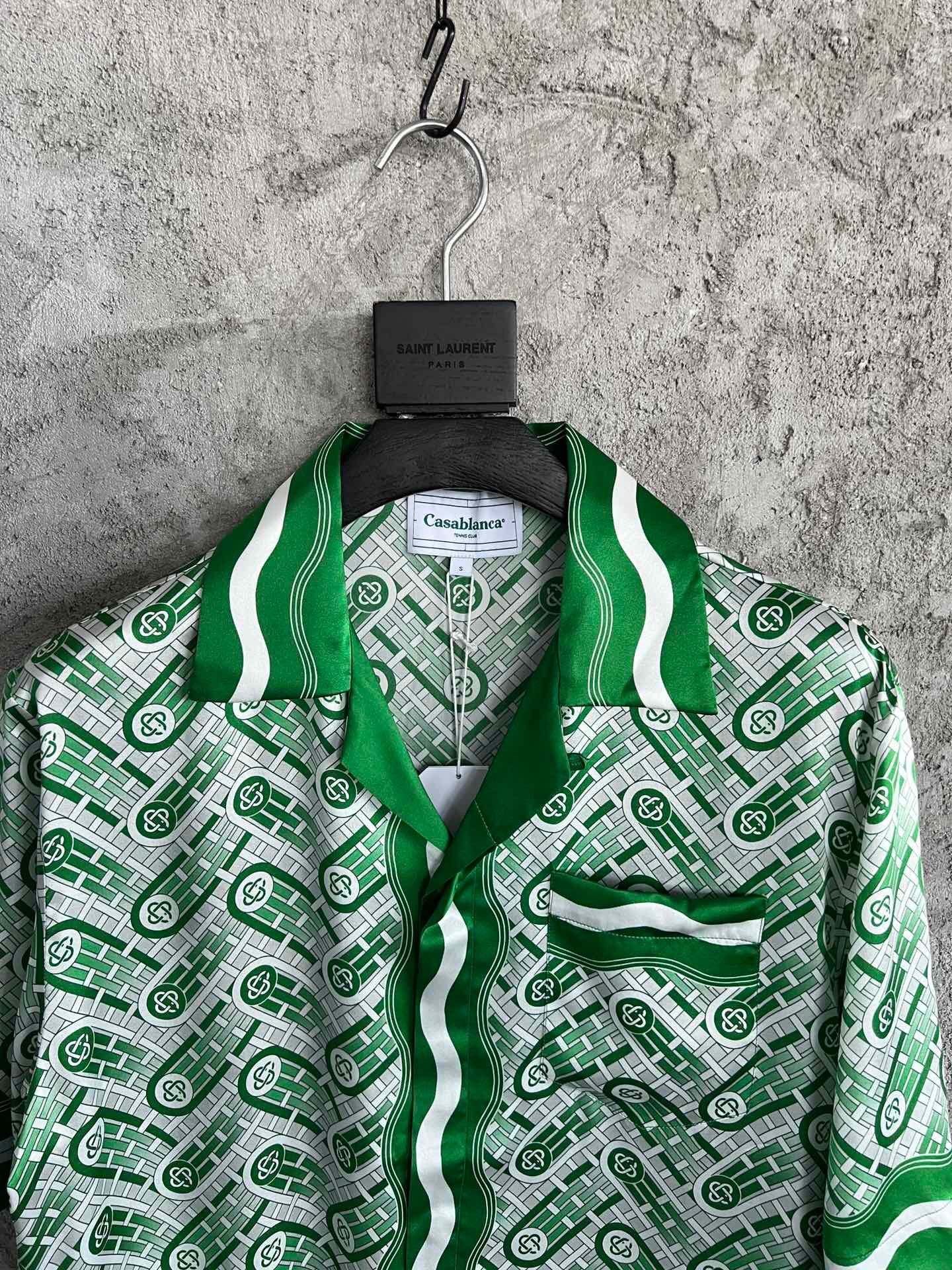 Chemise casa B  soie Green