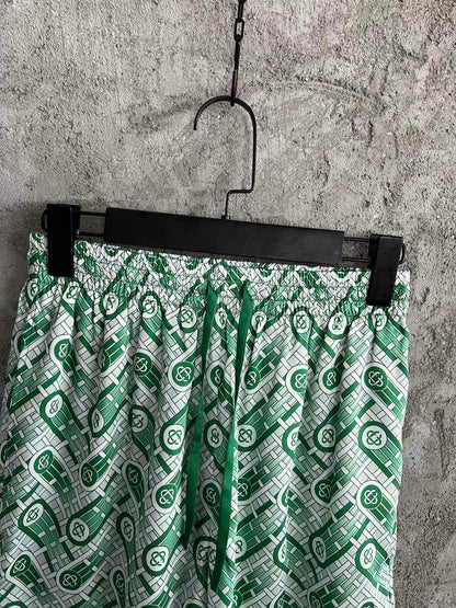 Short Casa B soie green