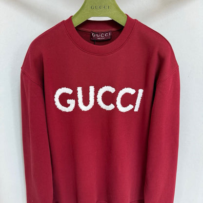 SWEAT-SHIRT EN COTON AVEC BRODERIES GG RED