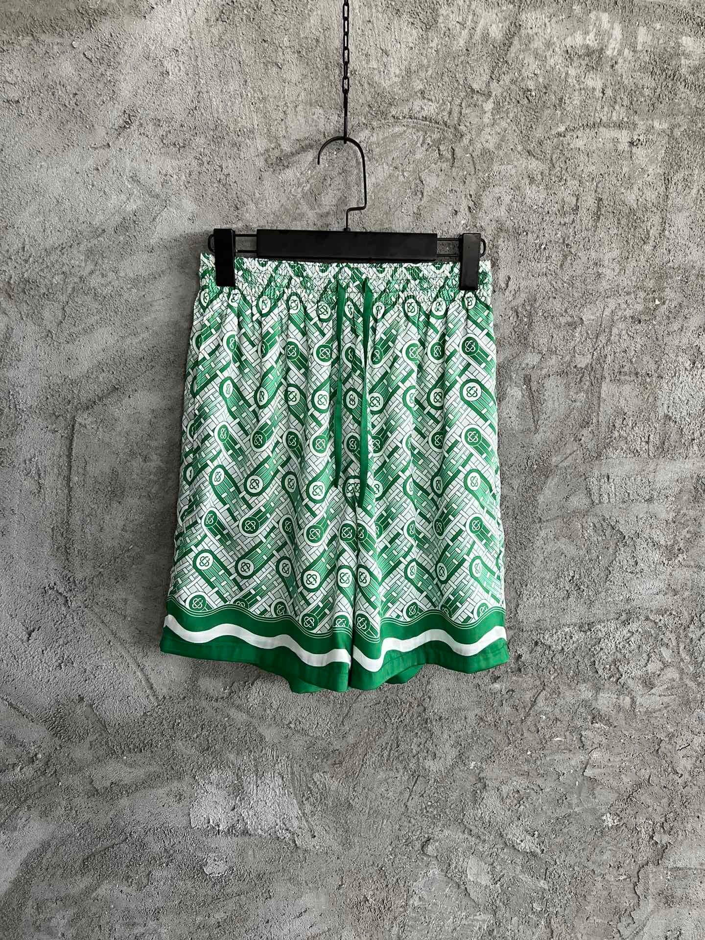 Short Casa B soie green