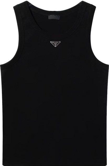 Schwarzes Tanktop mit PRD-Platte