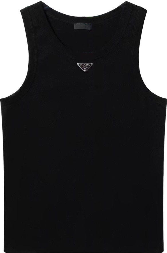 Schwarzes Tanktop mit PRD-Platte