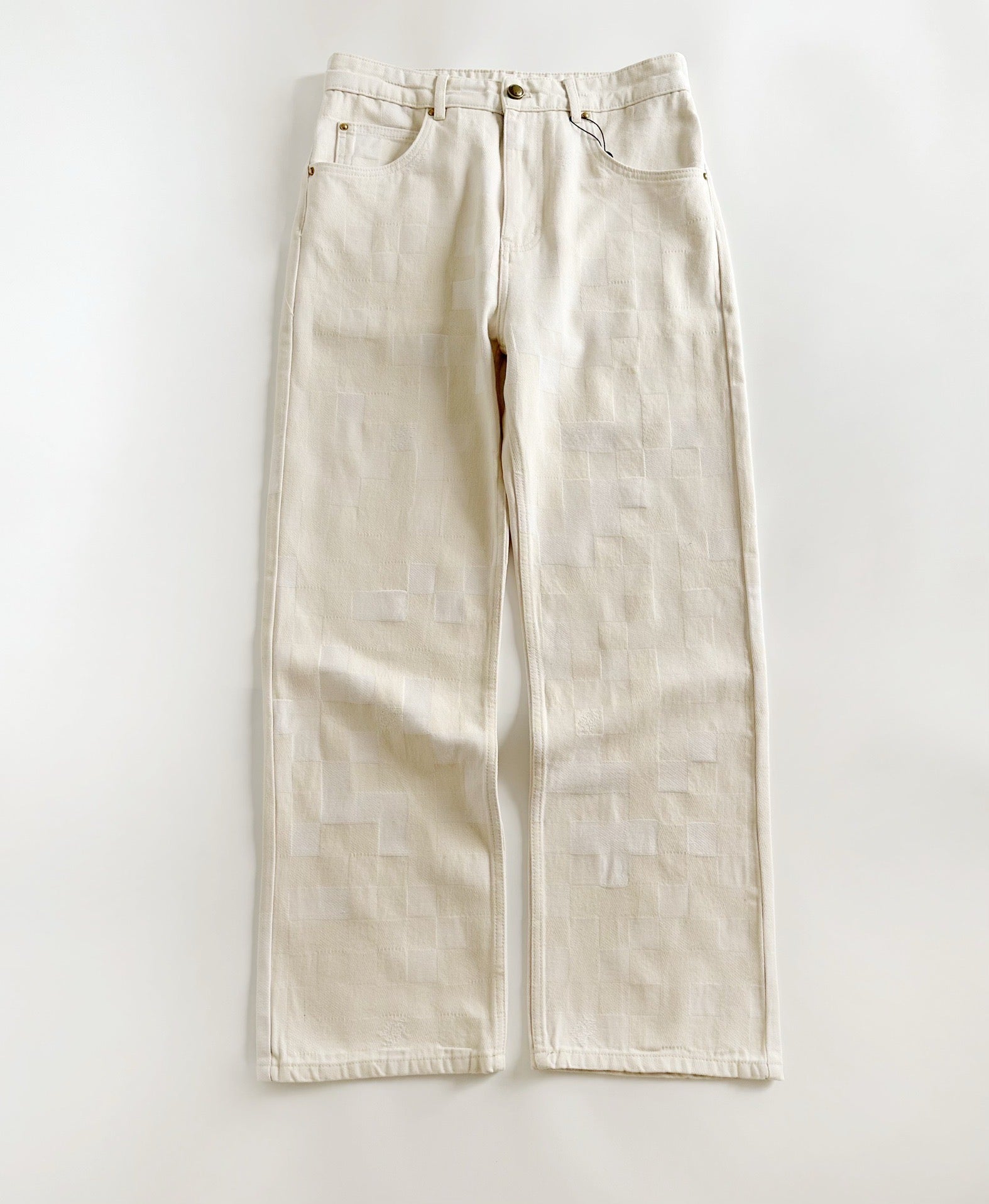 Beige Lv-Jeans