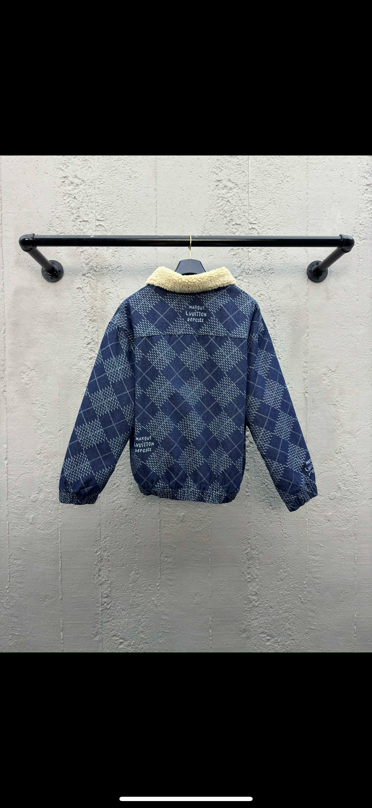 Blouson denim et polaire Lv