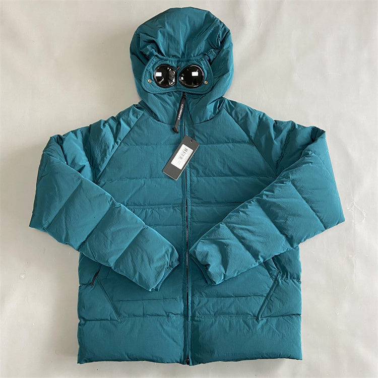 Doudoune CP Blue Éco chrome R hooded Down jacket