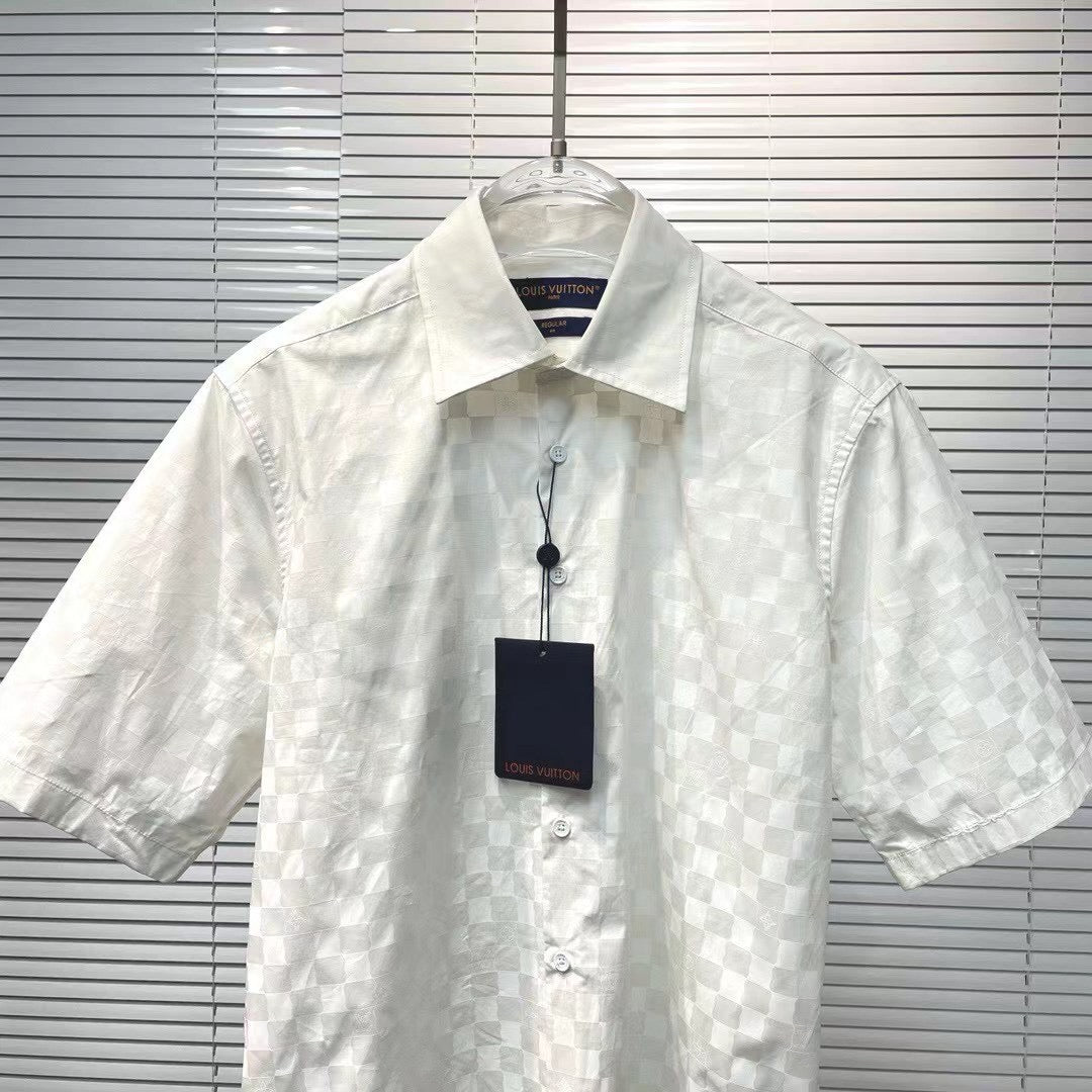 Chemise manches courtes en coton lv