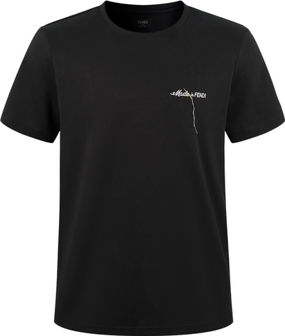 T-shirt en coton noir FF