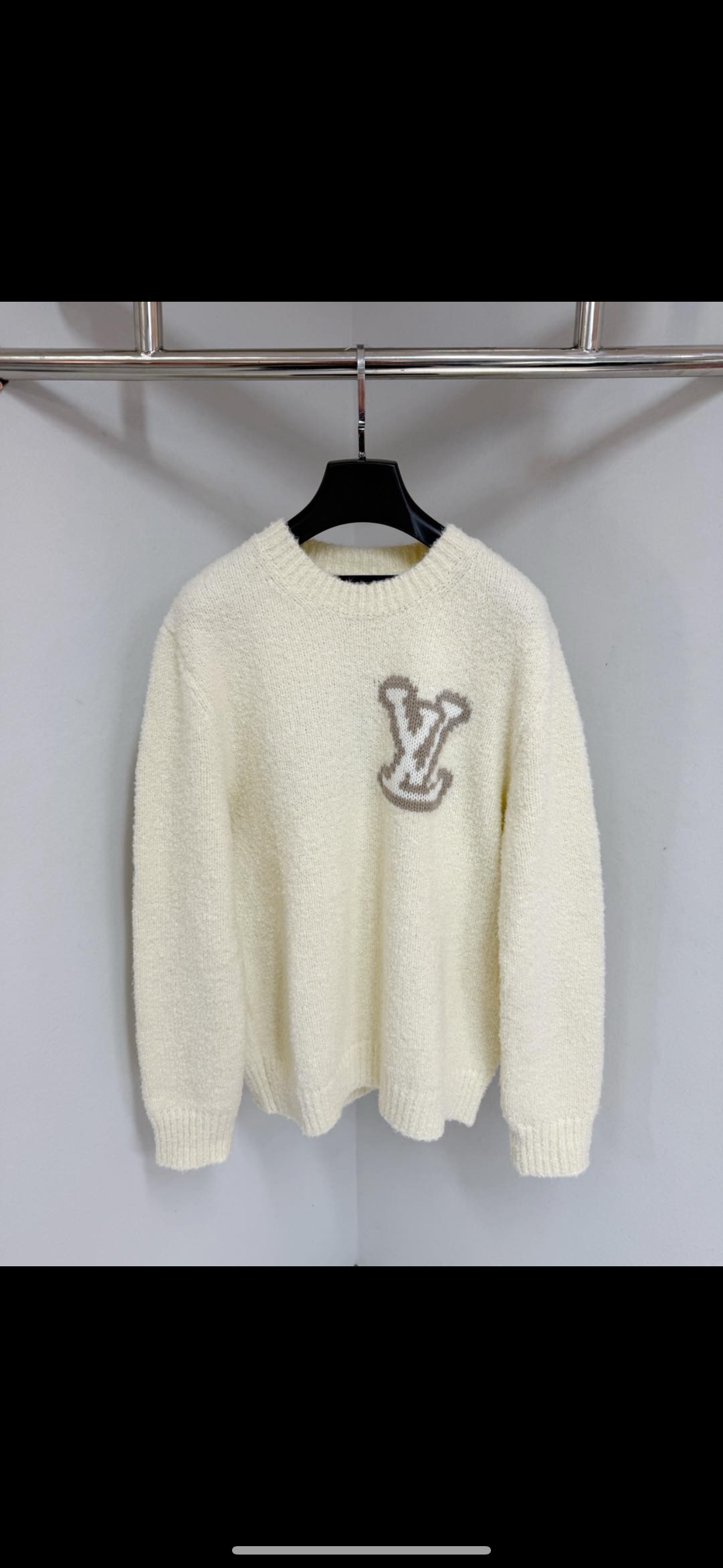 Pull col rond intarsia  lv