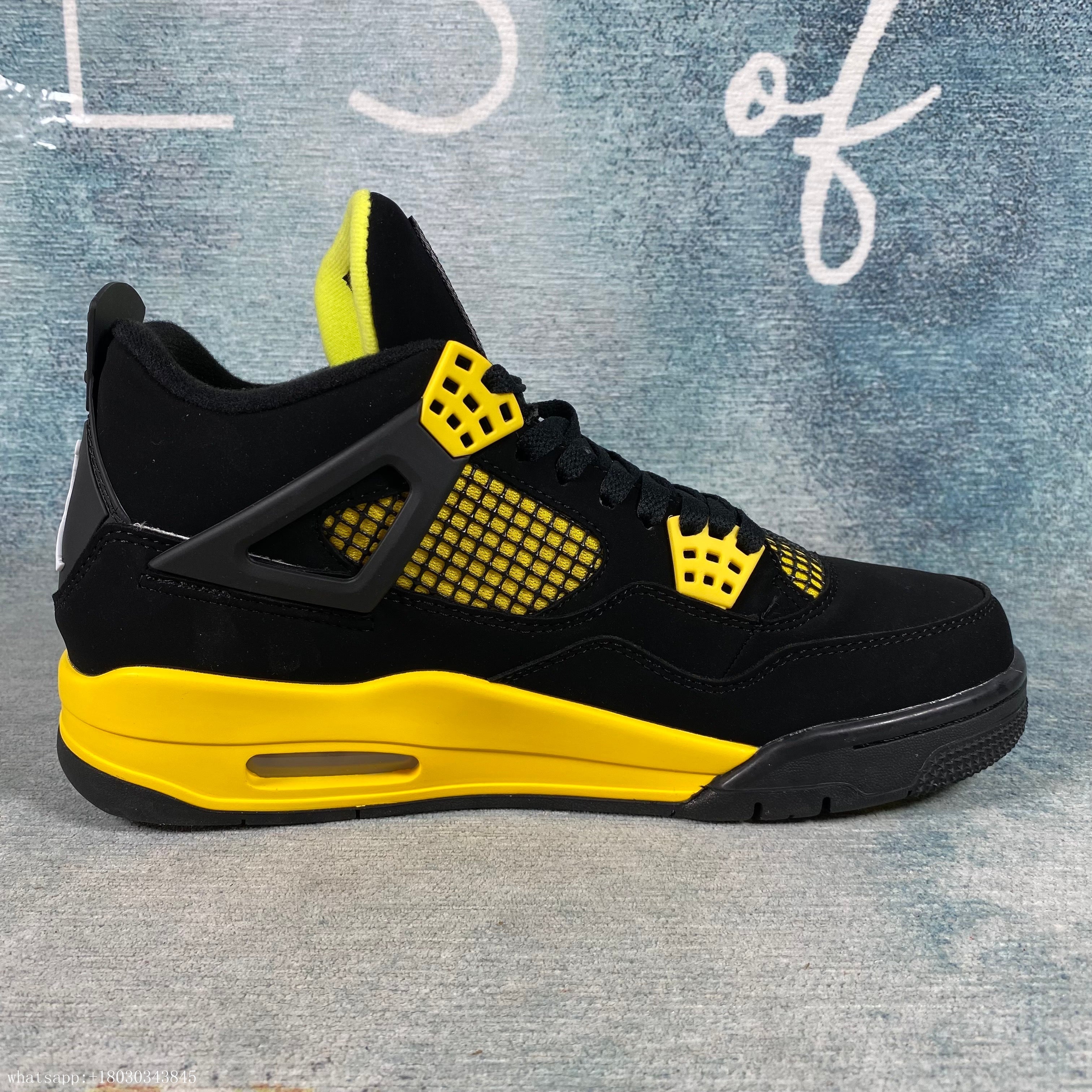 AJ4 Jordan 4 Retro schwarz gelb 1:1 LAGER