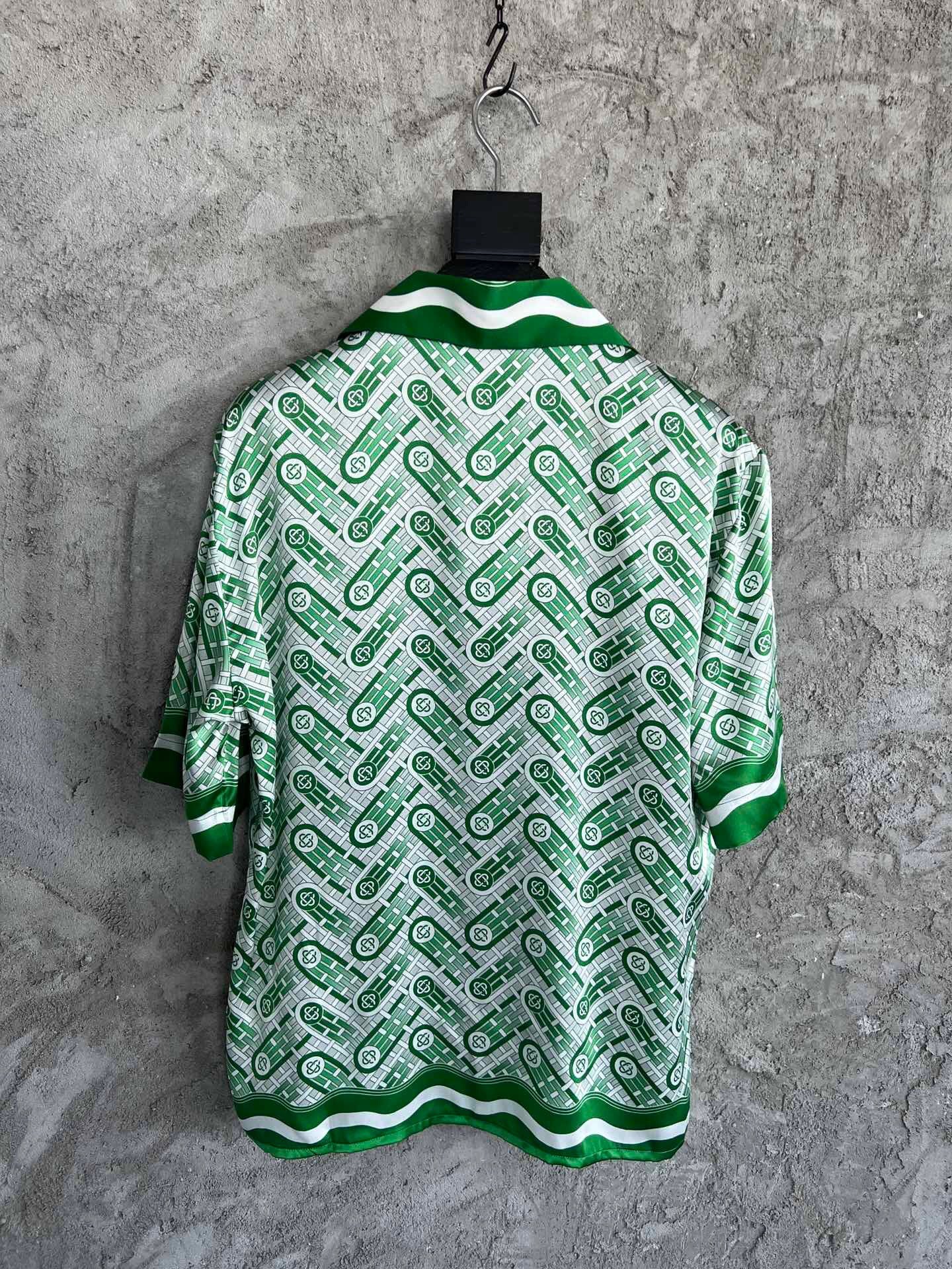 Chemise casa B  soie Green