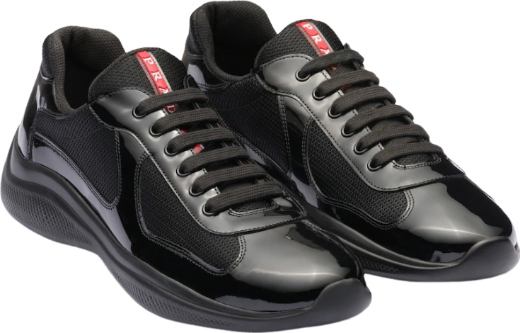 Sneakers Prd America ´ s Cup aus schwarzem, glattem Bike-Stoff