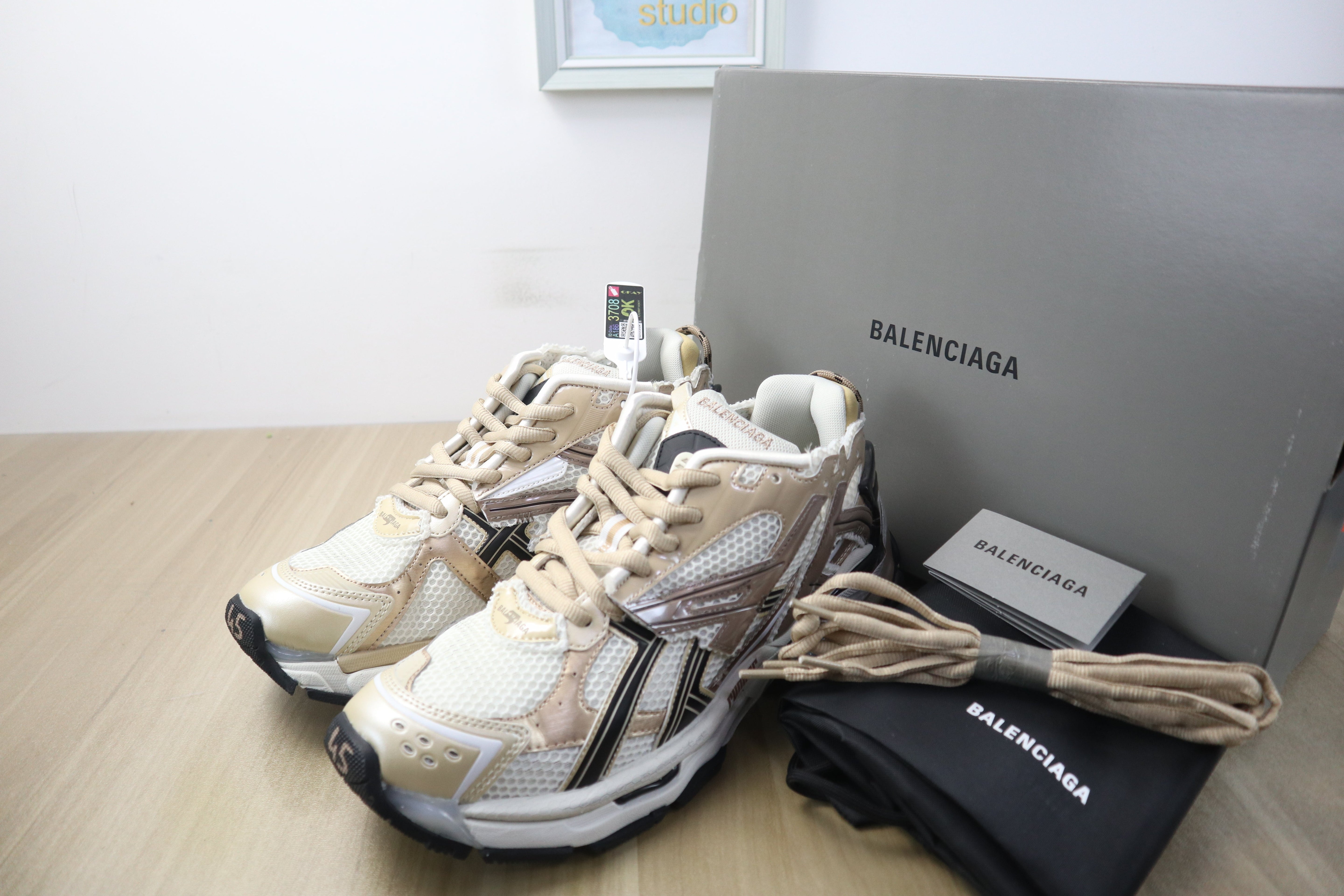 Blcg Runner blanche bronze facture