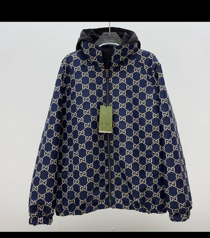 Jacket gg blue night / black reversible invoice