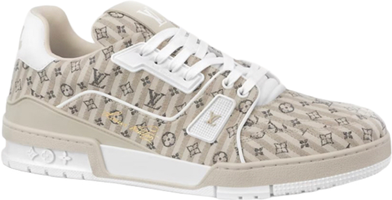 Lv Trainers stellen graue Turnschuhe in Rechnung