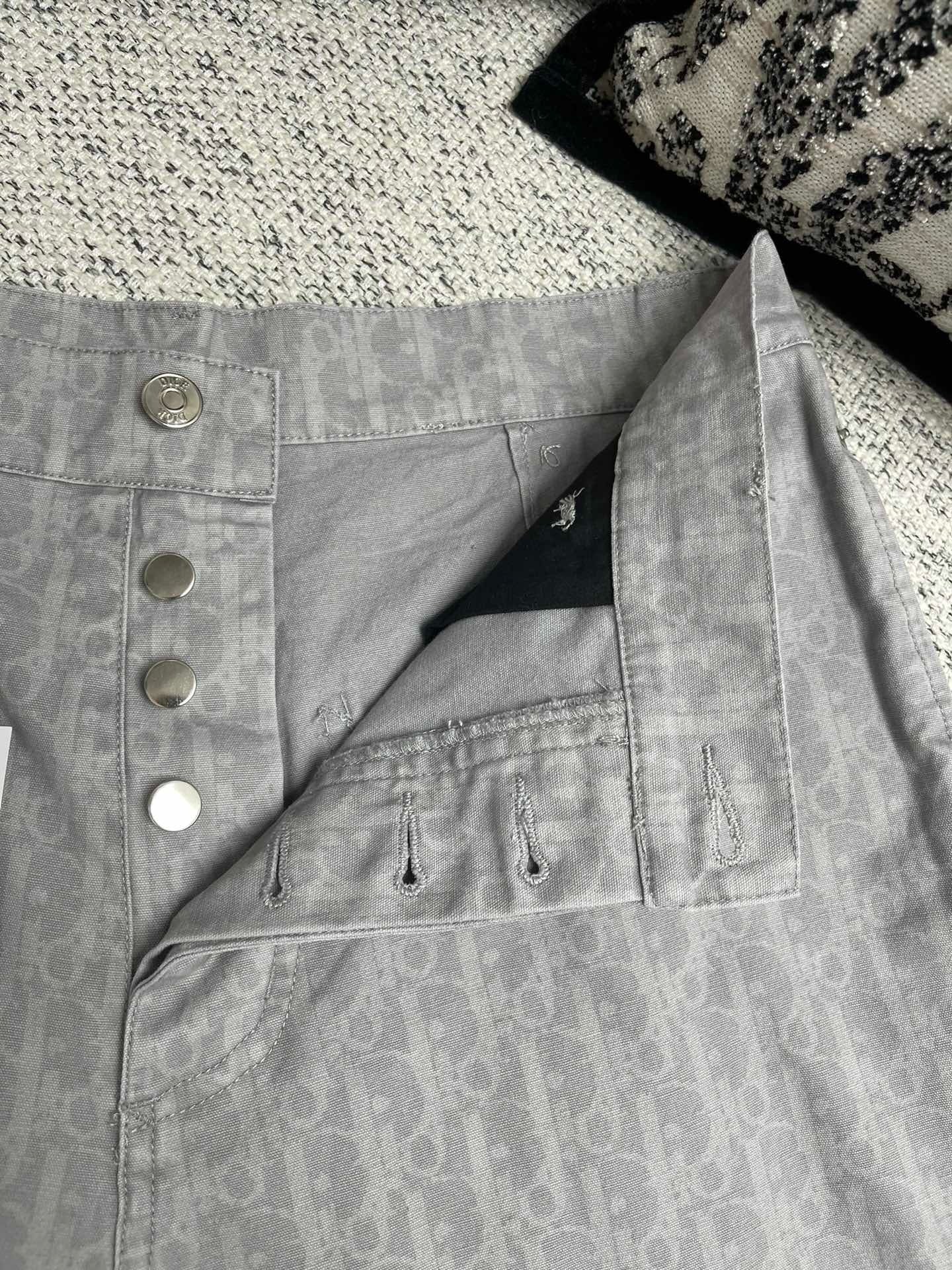 Ensemble  CD Oblique Denim de coton gris