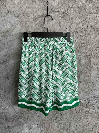 Short Casa B soie green