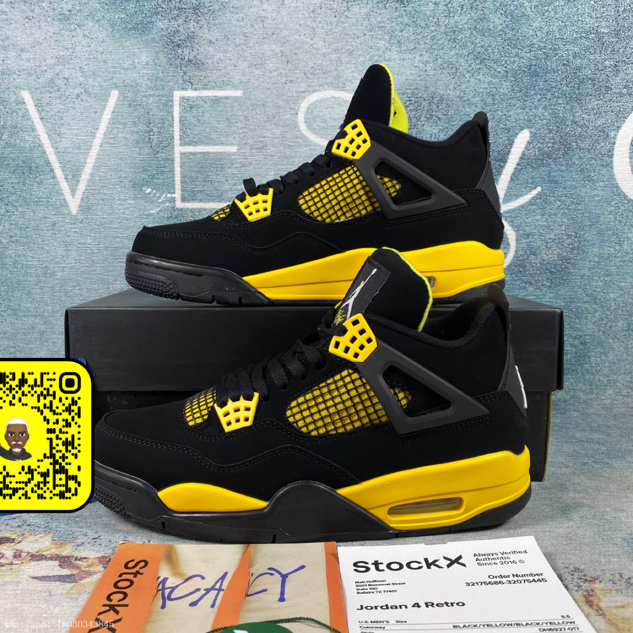 Black and yellow jordans 4 on sale