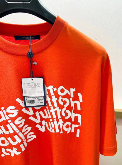 Oranges übergroßes LV-T-Shirt