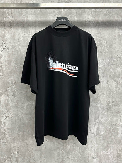 Blncg übergroßes schwarzes Baumwoll-T-Shirt