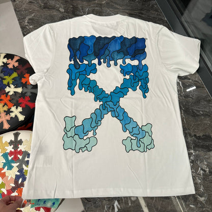 OFF-WHITE Baby Blue Marker übergroßes T-Shirt