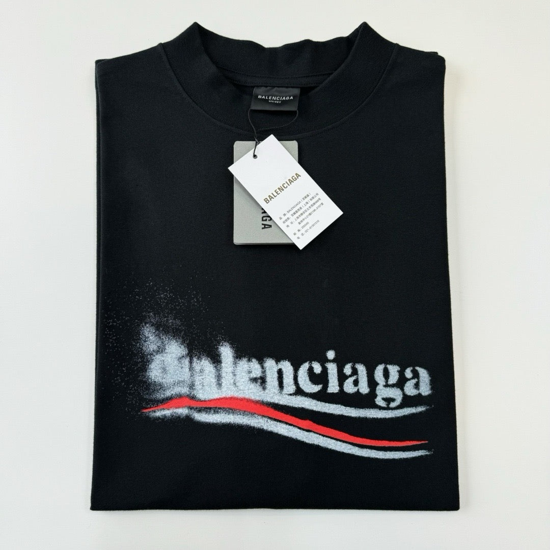 Blncg übergroßes schwarzes Baumwoll-T-Shirt