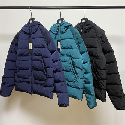 Doudoune CP Blue Éco chrome R hooded Down jacket