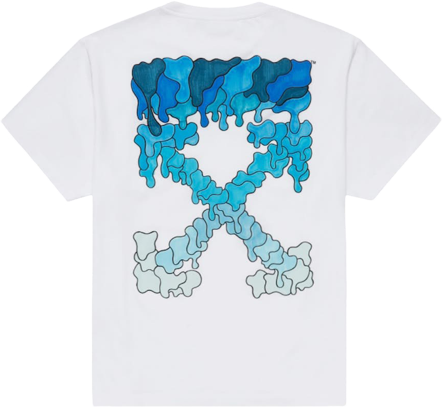 T shirt OFF-WHITE baby Blue Marker oversized