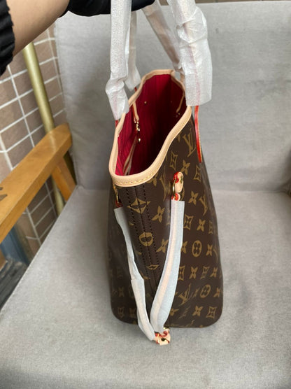 Neverfull MM Tasche Peony Beige Innenrechnung