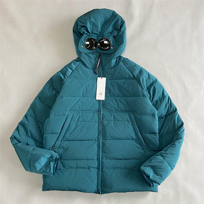 Doudoune CP Blue Éco chrome R hooded Down jacket