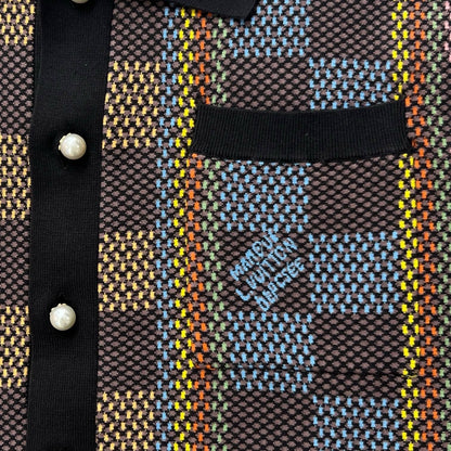 Polo lv maille de coton damier 2024