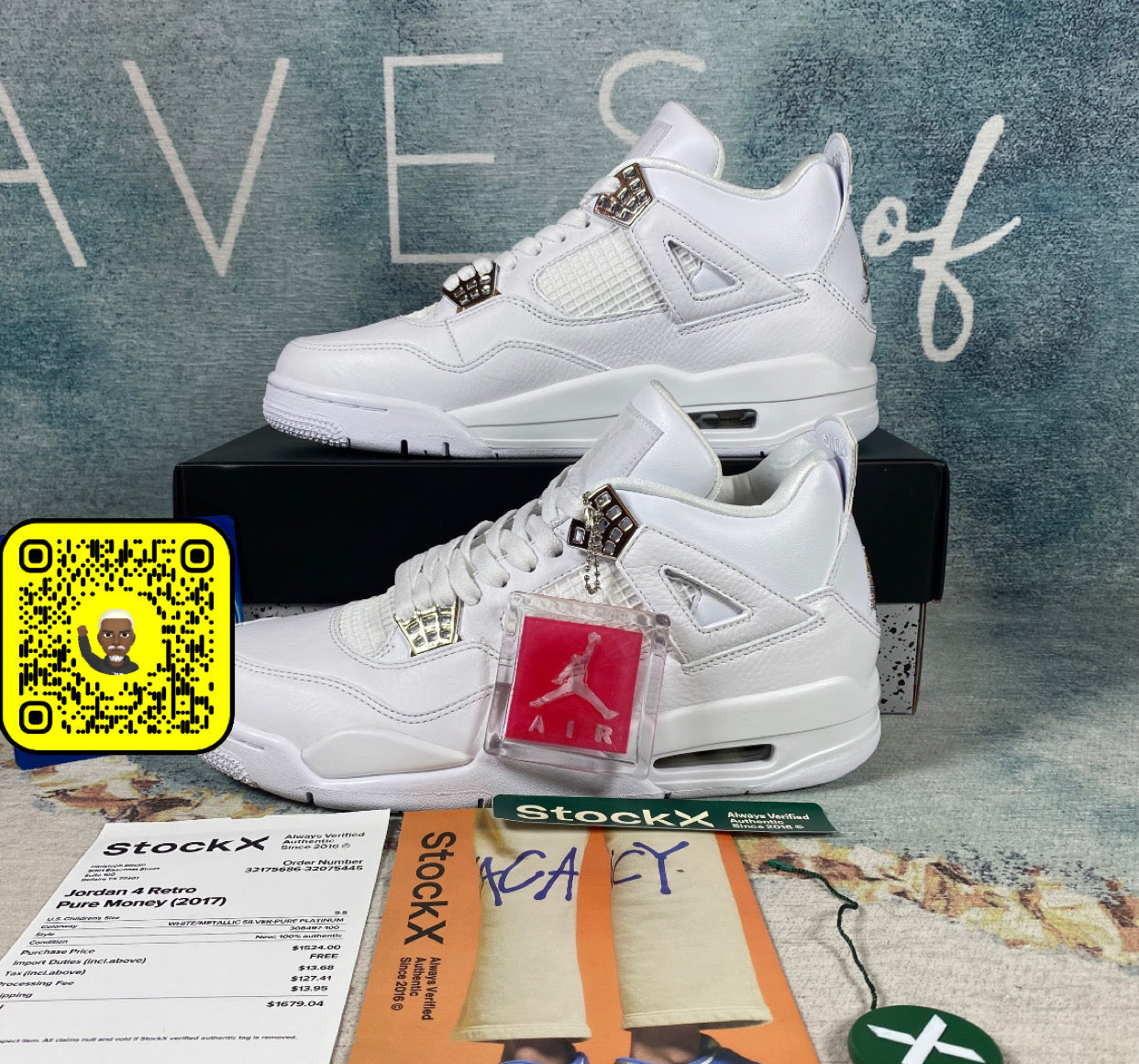 Aj4 Pure Money 1:1 STOCK X AUTHENTIFIZIERUNG ✔️