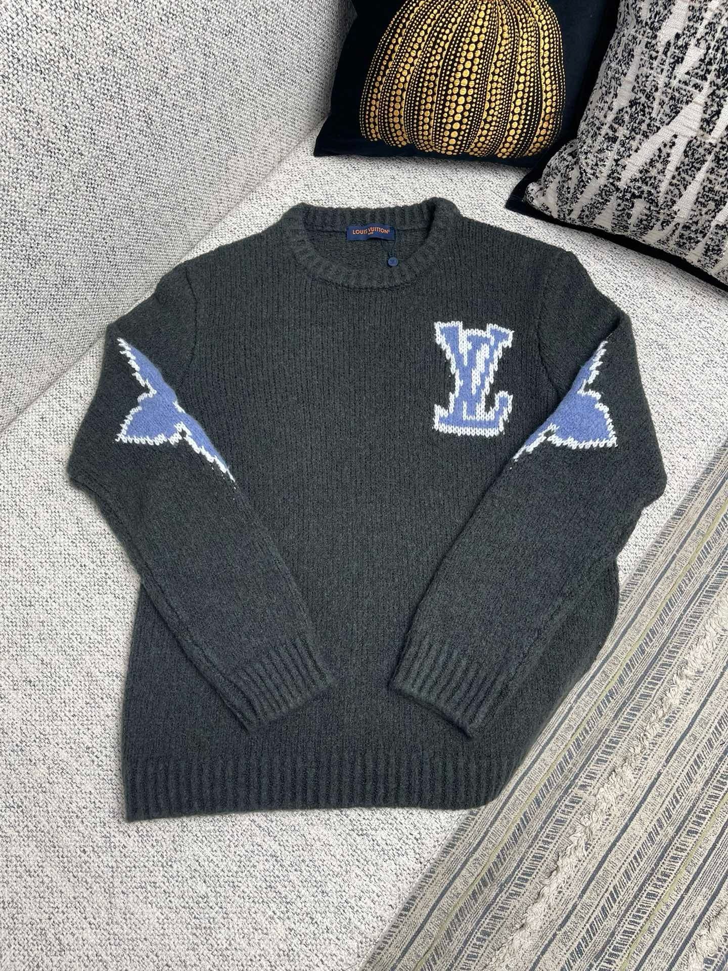 LV PULL MÉLANGE EN LAINE ÉPAISSE