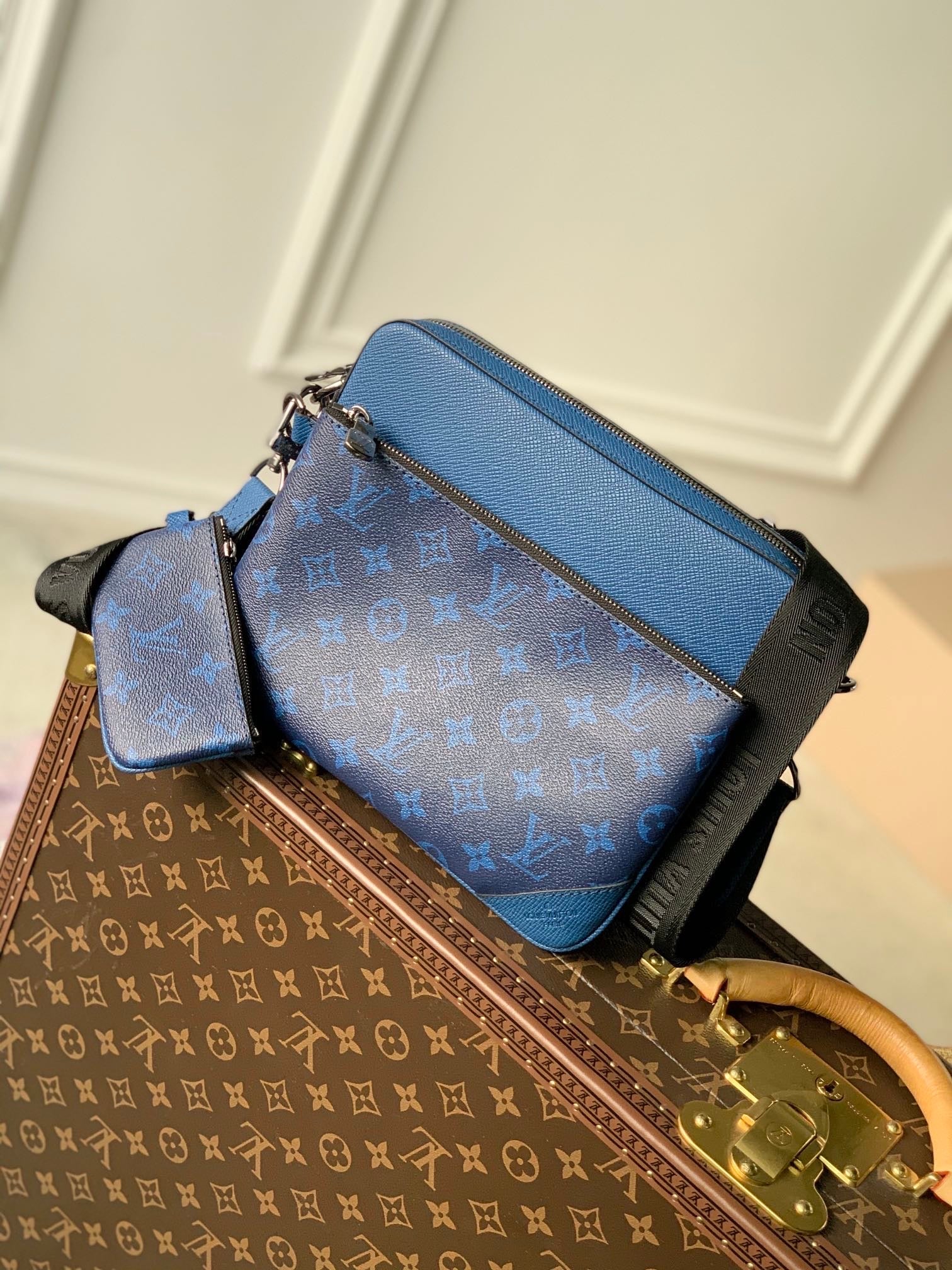 Blue Trio Messenger Bag invoice 10/10