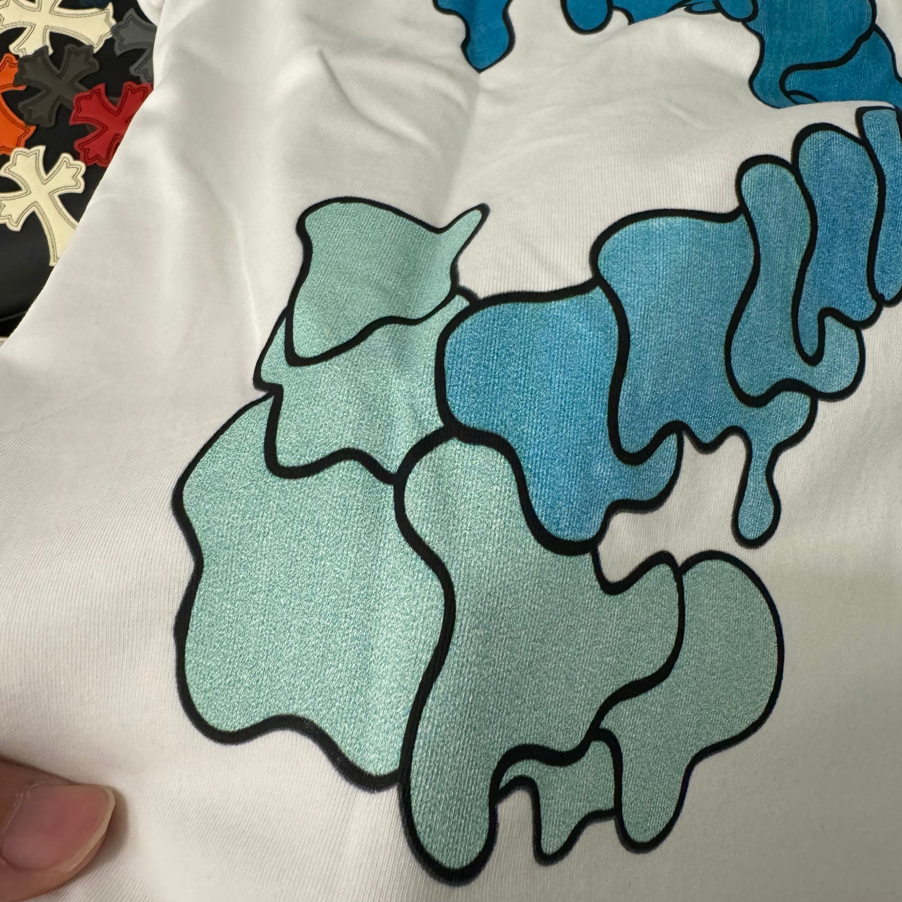 OFF-WHITE Baby Blue Marker übergroßes T-Shirt