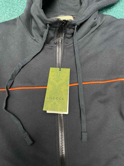 Veste Zippée En Jersey De Coton homme de coloris noir gg