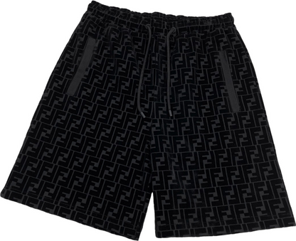 Schwarze Wildleder-Shorts