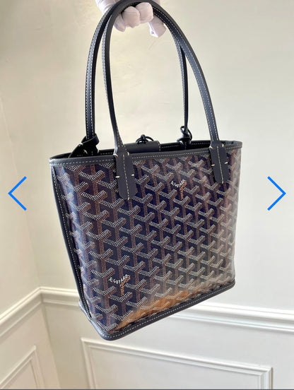 Sac Anjou Mini blue navy facture