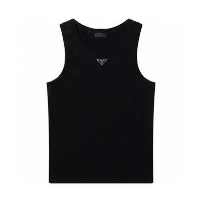 Schwarzes Tanktop mit PRD-Platte