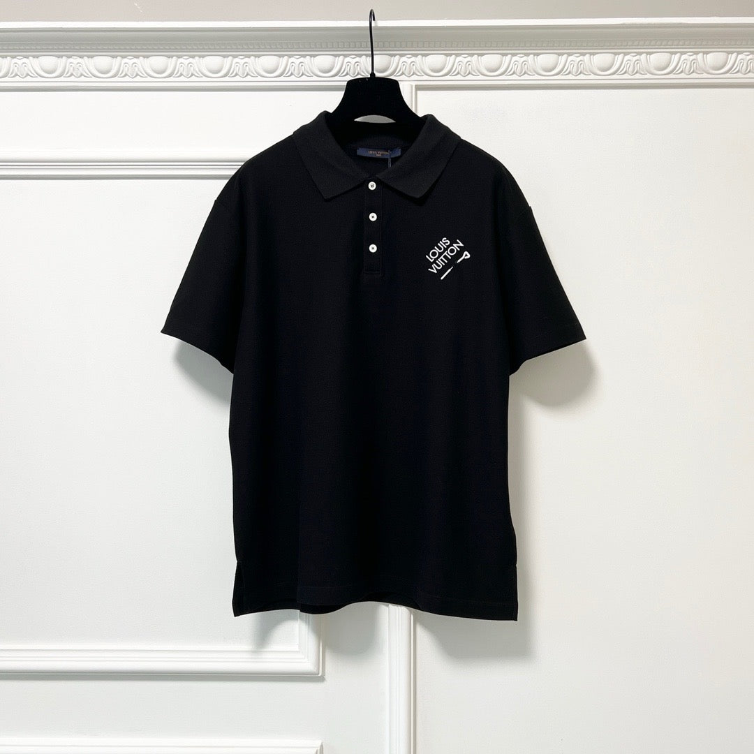 Lv black polo shirt