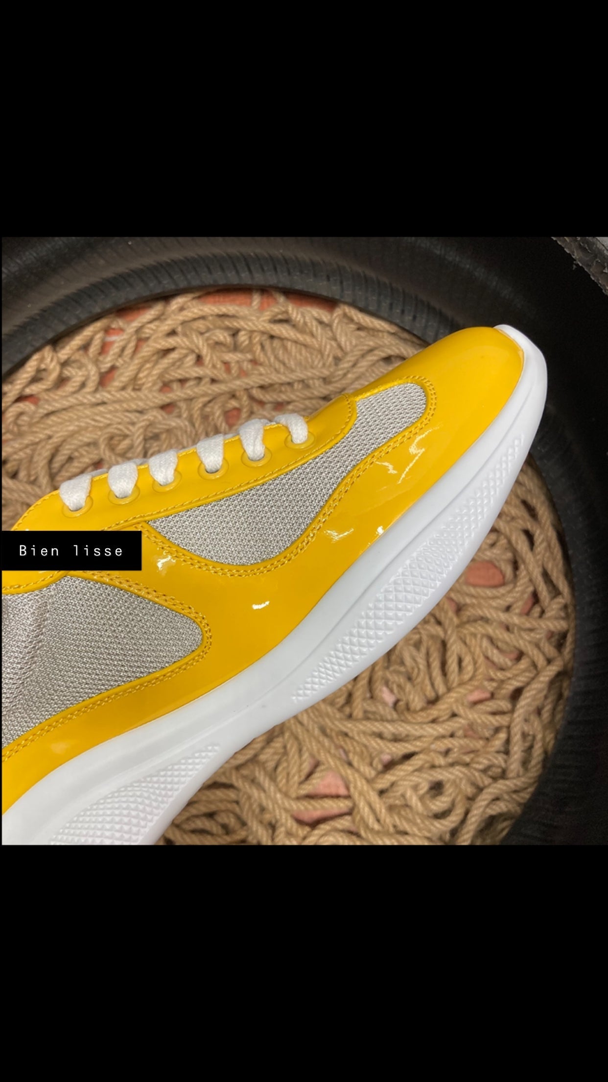 Sneakers Prd America ´ s Cup smooth bike fabric yellow