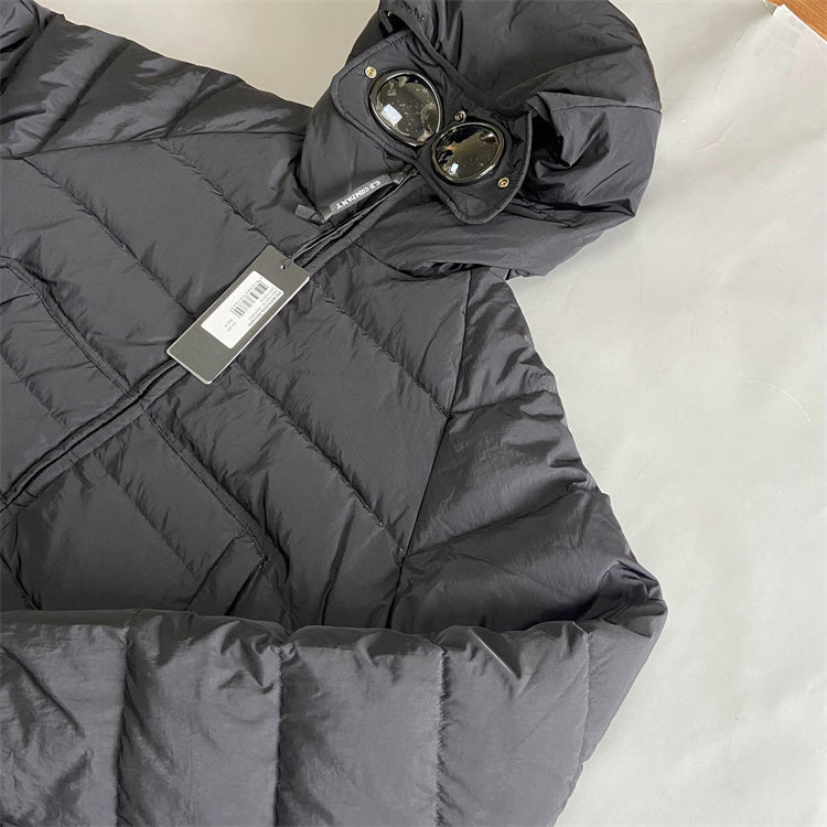 Doudoune CP Black Éco chrome R hooded Down jacket