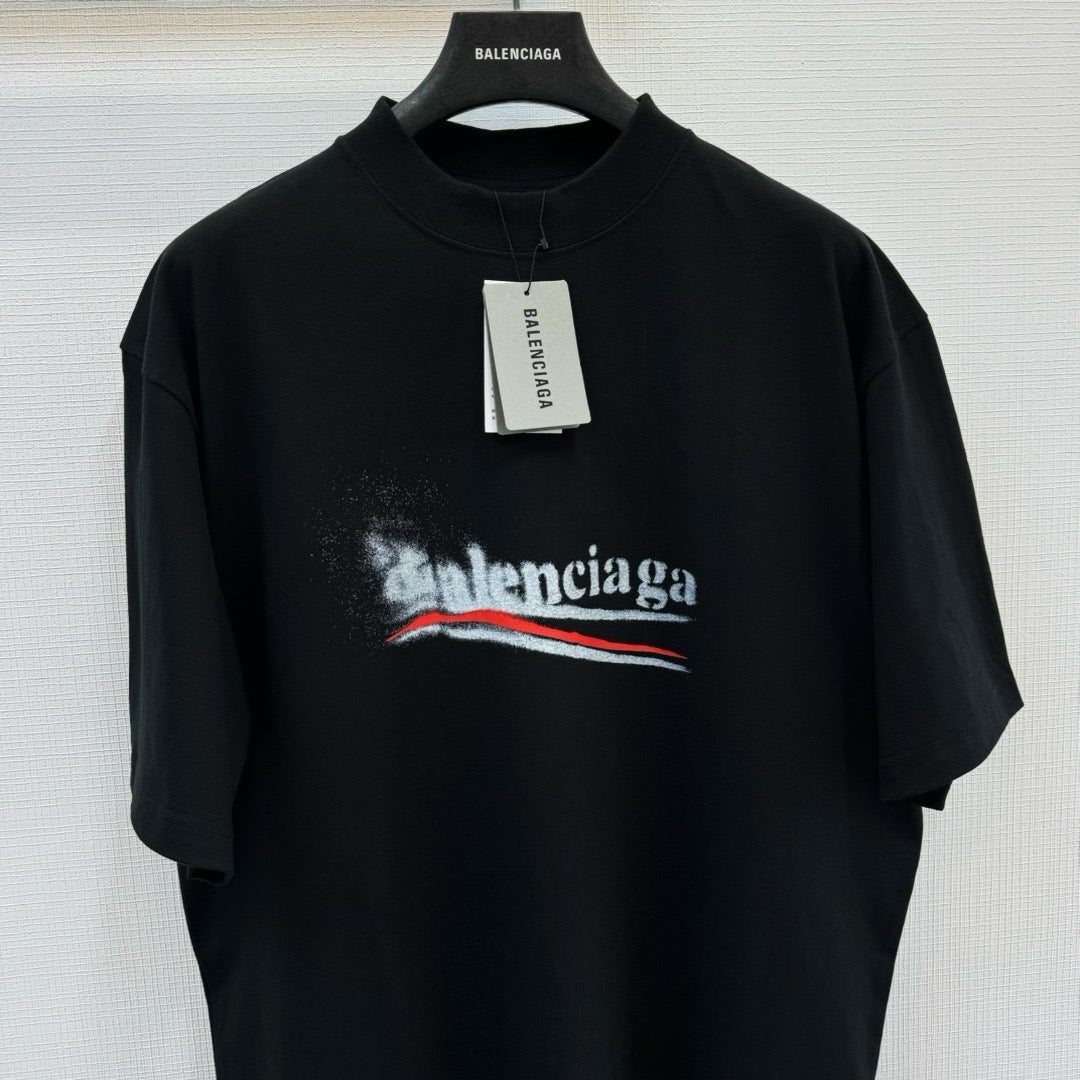 Blncg übergroßes schwarzes Baumwoll-T-Shirt