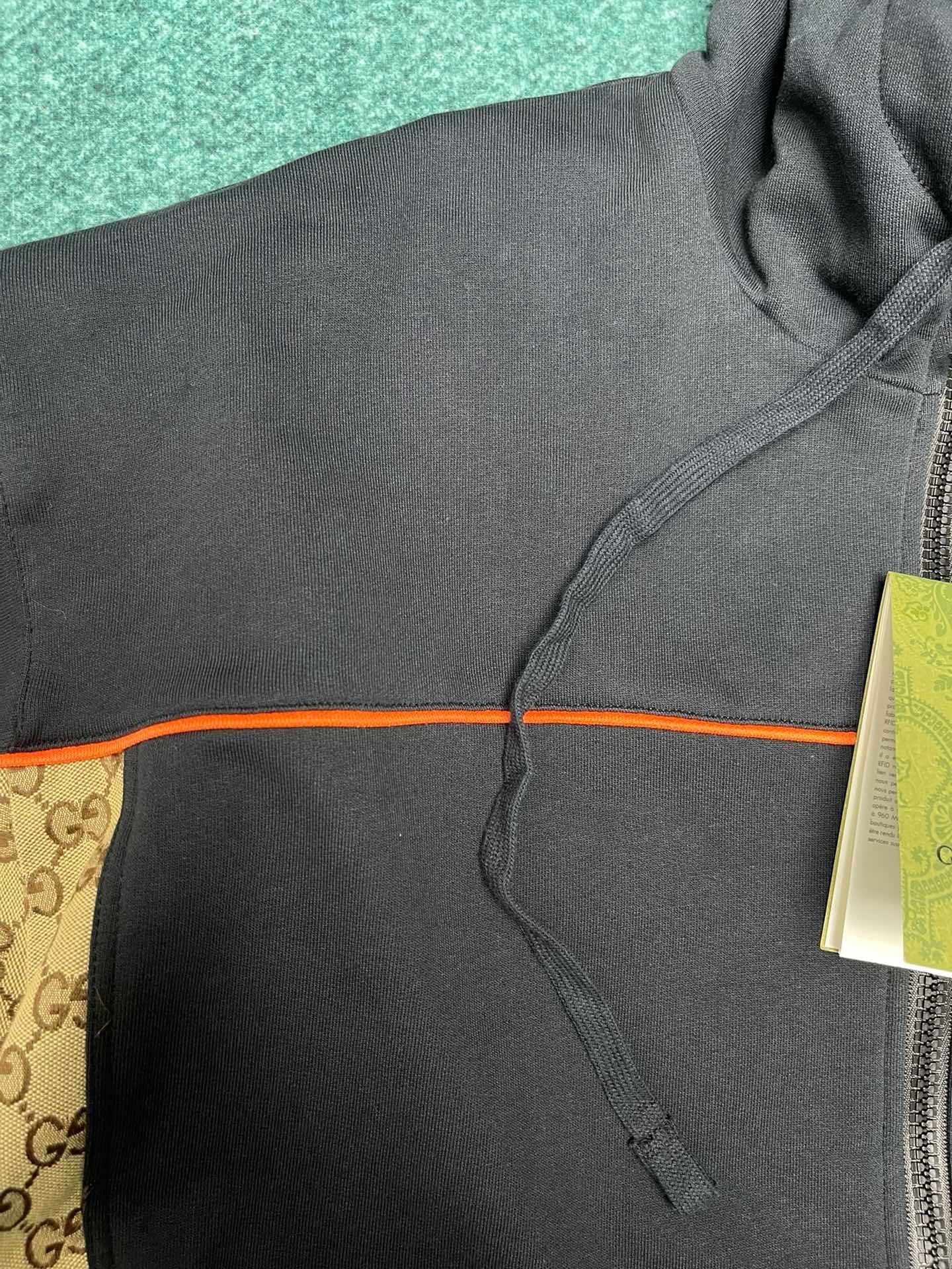 Veste Zippée En Jersey De Coton homme de coloris noir gg